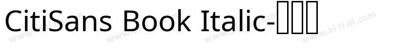 CitiSans Book Italic字体转换